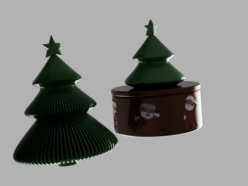 Spiral Christmas Tree 3D Model .c4d .max .obj .3ds .fbx .stl .blend 