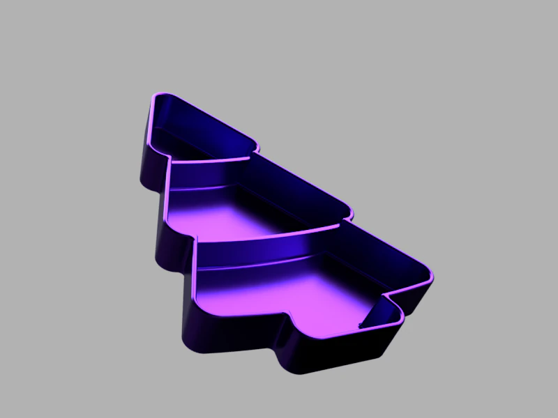 Christmas Tree Serving Tray 3D Model .c4d .max .obj .3ds .fbx .stl .blend