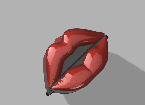 Lips-Shaped Purse 3D Model .c4d .max .obj .3ds .fbx .stl .blend