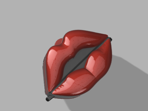 Lips-Shaped Purse 3D-Modell