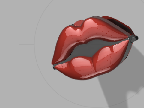 Lips-Shaped Purse 3D Модель