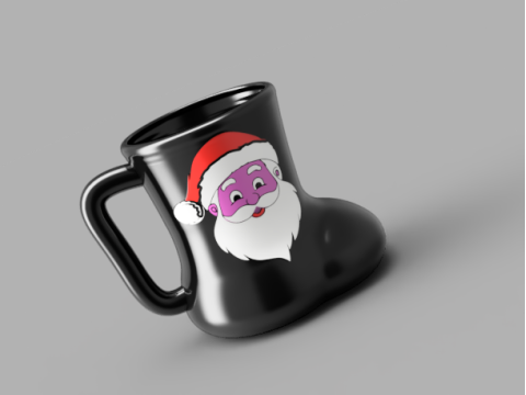 Santa Boot Mug 3D Model