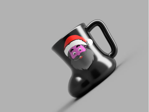 Santa Boot Mug Modello 3D