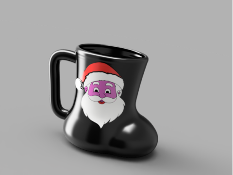 Santa Boot Mug Modello 3D