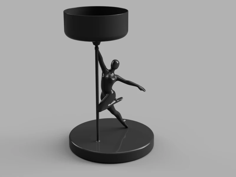 Dancer Aroma Candle Holder 3D Model .c4d .max .obj .3ds .fbx .stl .blend