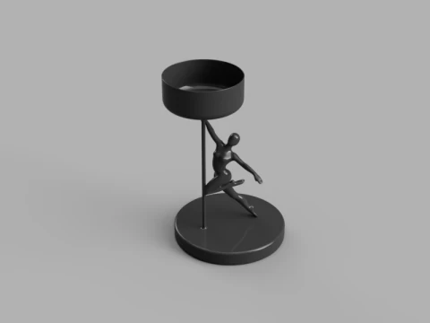Dancer Aroma Candle Holder 3D Model