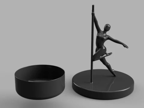 Dancer Aroma Candle Holder 3D Model