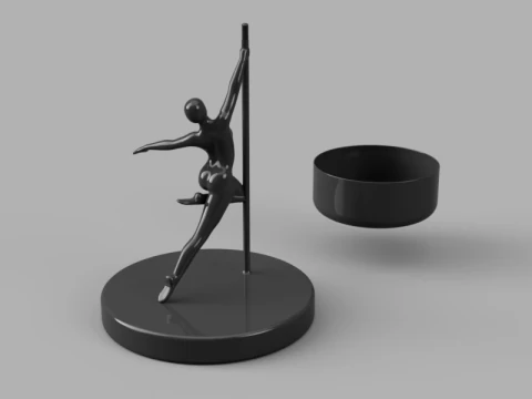 Dancer Aroma Candle Holder 3D Model