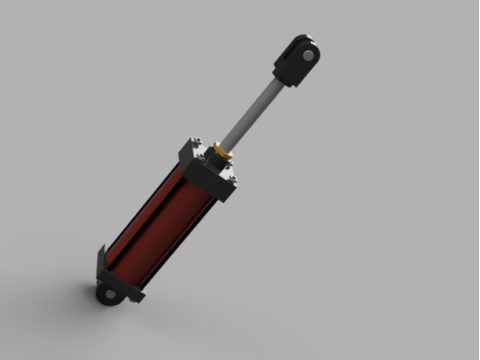 Hydraulic Cylinder 3D Model