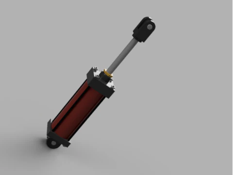 Hydraulic Cylinder 3D Model
