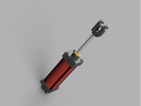 Hydraulic Cylinder 3D Model