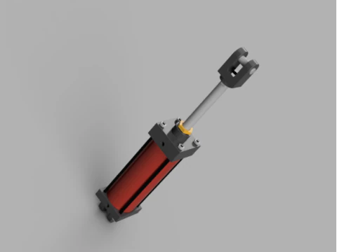 Hydraulic Cylinder 3D Model