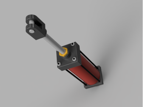 Hydraulic Cylinder 3D Model