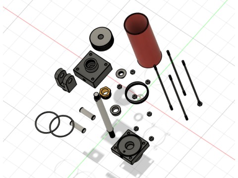 Hydraulic Cylinder 3D Model