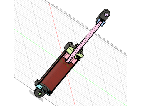 Hydraulic Cylinder 3D Model