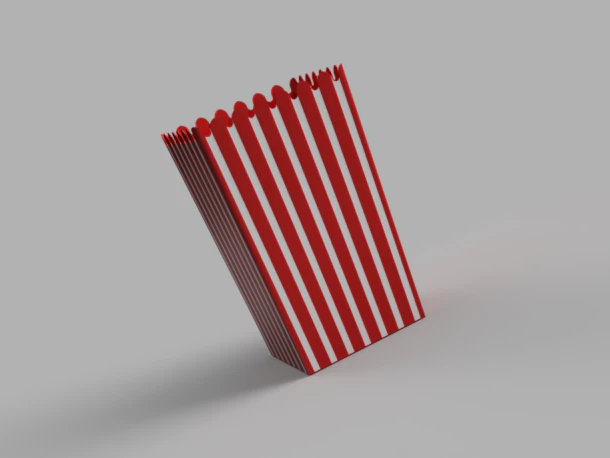 Popcorncontainer 3D Model .c4d .max .obj .3ds .fbx .stl .blend 