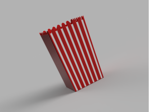 Popcorn Container 3D मॉडल