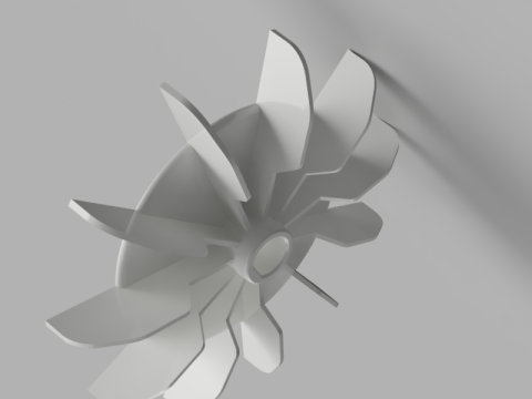 Engine Turbine Rotor 3D मॉडल