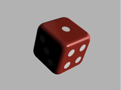 Weighted Trick Dice 3D Model