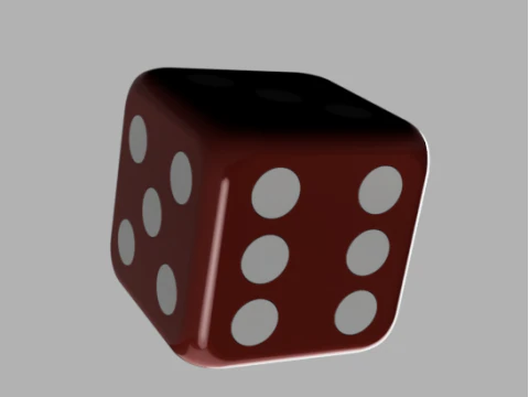 Dados de truco ponderados Modelo 3D