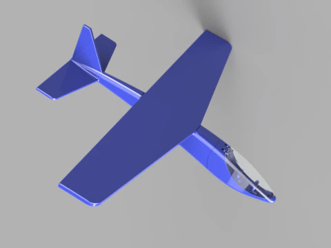Aereo con cabina di pilotaggio apribile Modello 3D