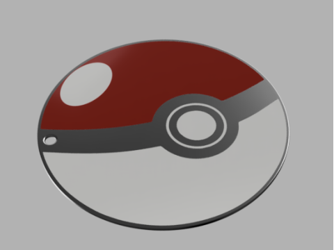 Pokeball Cutting Board 3D Model