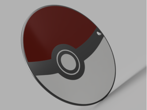 Pokeball Cutting Board Model 3D