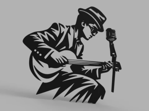 Musical Theme Wall Decor Collection 3D Model