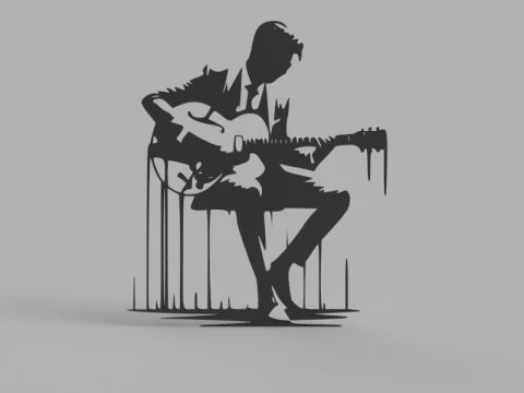 Musical Theme Wall Decor Collection 3D Model