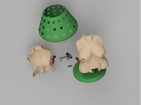 Womens Body Shape Lamp DIY Modèle 3D