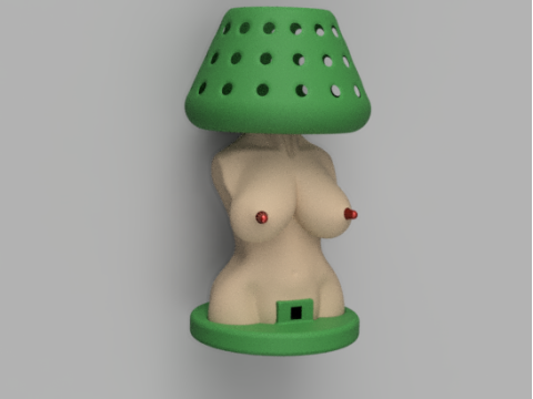 Womens Body Shape Lamp DIY 3D Model