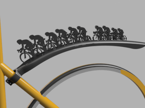 Modular Rear Bike Fender V3 3D Модель