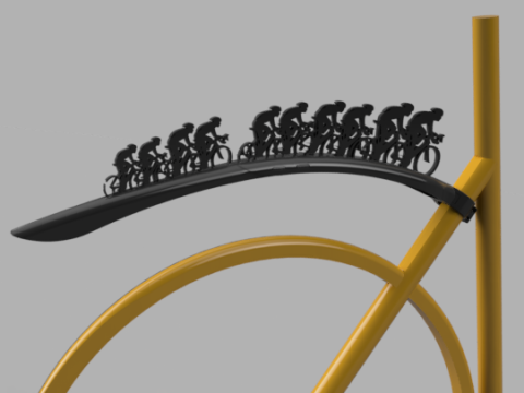 Modular Rear Bike Fender V3 3D Модель