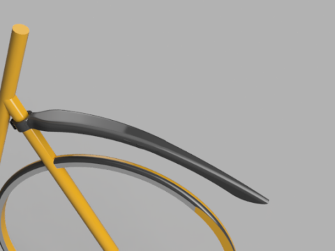 Modular Rear Bike Fender V3 3D Модель
