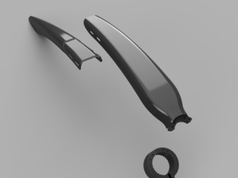 Modular Rear Bike Fender V3 3D Модель