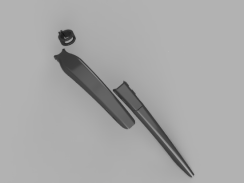 Modular Rear Bike Fender V3 3D Модель