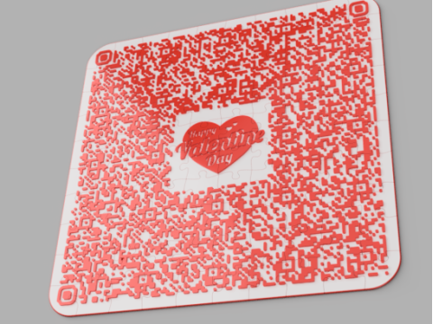 QR Love Puzzle 3Dモデル