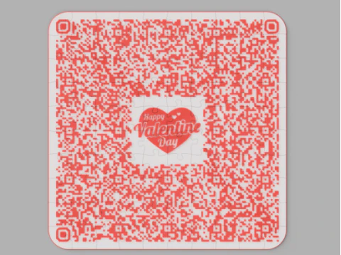 QR Love Puzzle 3D Model
