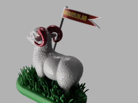 Alleluja Easter Ram 3D Print Model