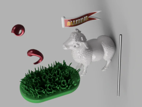Alleluja Easter Ram 3D Print Model