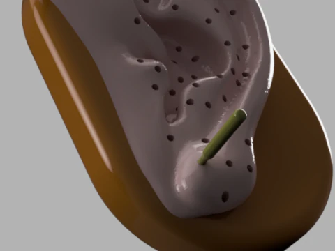 Acupuncture Ear Model 3D Print Model