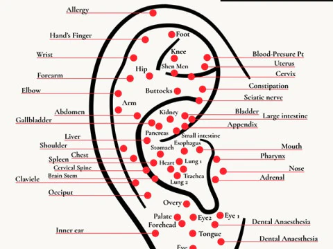 Acupuncture Ear Model 3D Print Model