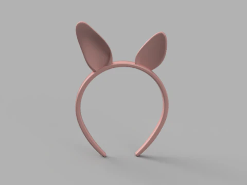 Cerchietto con orecchie da coniglio Modello di stampa 3D