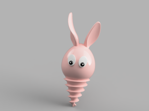 Bunny Screw Container Helmet 3D Baskı Modeli