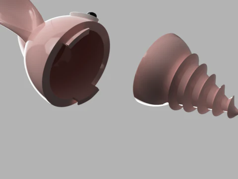 Bunny Screw Container Helmet 3D Print Model