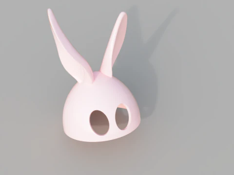 Bunny Screw Container Helmet 3D Print Model