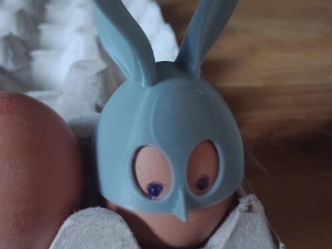 Bunny Screw Container Helmet 3D Print Model