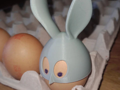Bunny Screw Container Helmet 3D Print Model
