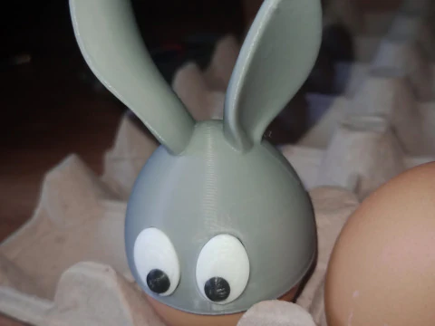 Bunny Screw Container Helmet 3D Print Model