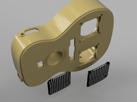 Guitar Speaker Lamp 3D Print Model